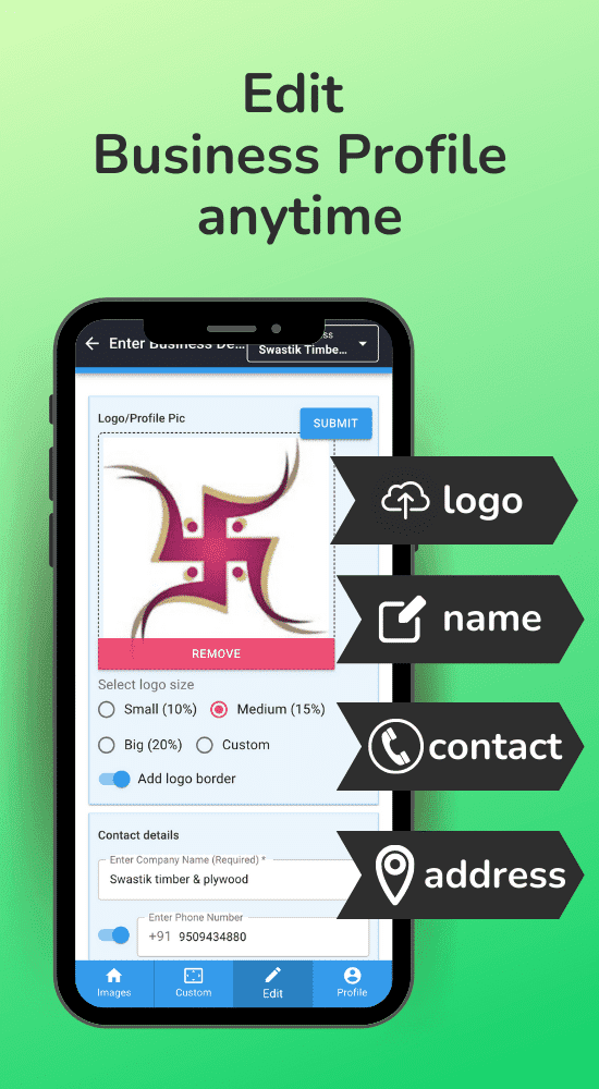 Linkconnect Poster Maker feature - Edit Poster Anytime