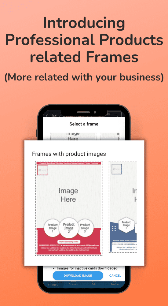 Linkconnect Poster Maker feature - Introducing Product Related Frames
