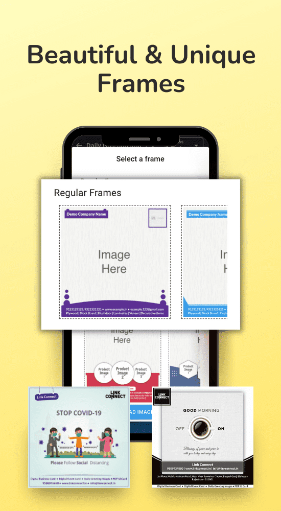 Linkconnect Poster Maker feature - Creagtive Branding Frames